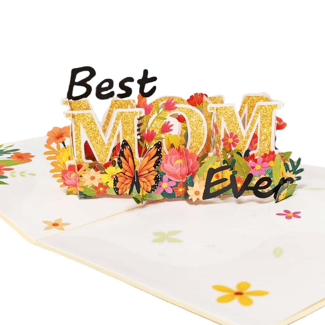 ZSlactp Flowers Pop Up Birthday Card for Mom, 3D Cards for Best Mom, Thanksgiving Cards, Greeting Cards Gifts