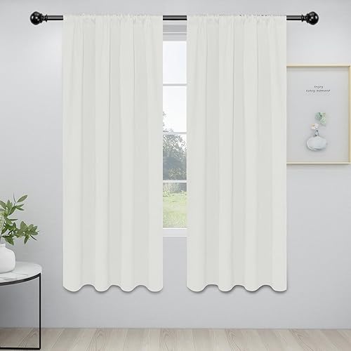 Miniatura 78 de Easy-Going Cortinas opacas con bolsillo para barra para dormitorio, cortinas de ventana para oscurecer la habitación para sala de estar, cortinas de