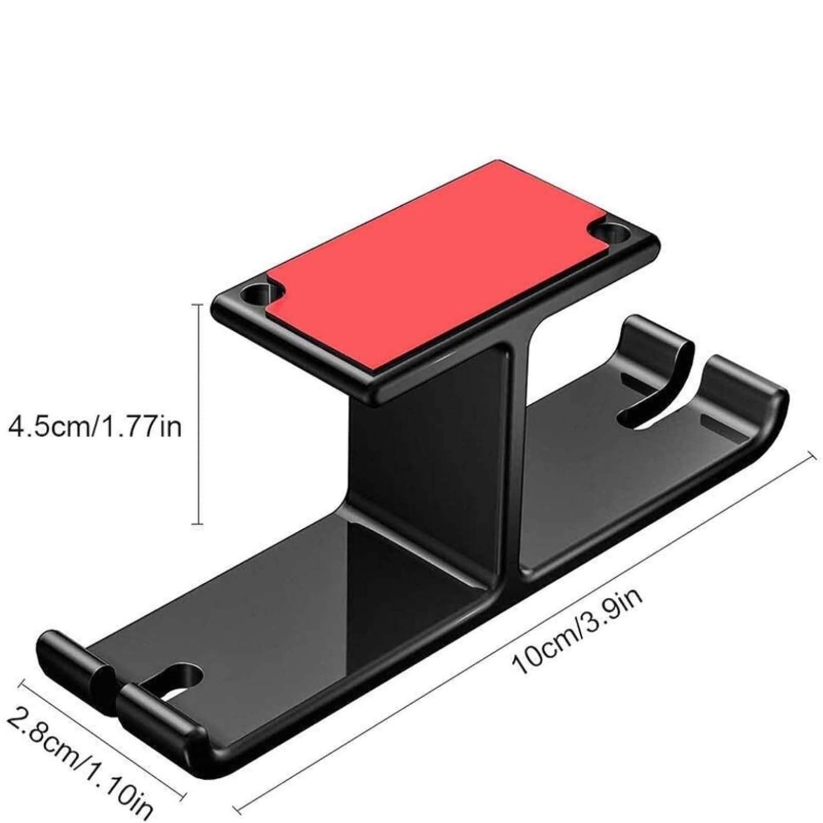 Gaming Accessori sotto Il Gancio da Scrivania Adesivo Adesivo in Alluminio Doppio Supporto per Cuffie Accessori per Giochi per PC Stand Over-Ear da Gioco(Black)