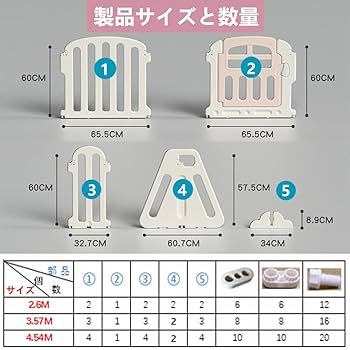 Amazon.co.jp: DZANNCベビーフェンス 折りたたみ ベビーゲート