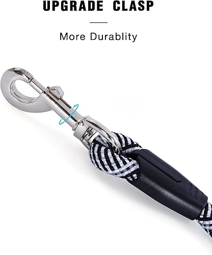 Miniatura 98 de Correa larga para perro con hilos reflectantes de 15 pies, 20 pies, 30 pies, 50 pies, correas elásticas resistentes para perros de raza pequeña