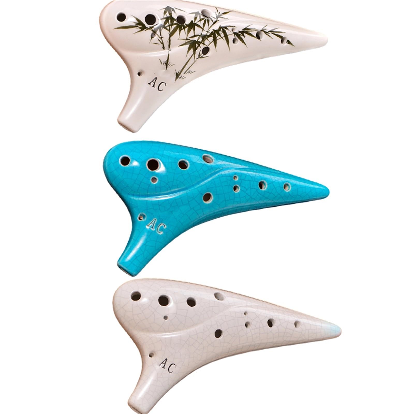 Ocarina In Ceramica Ocarina A 12 Fori Con Chiave AC Per Principianti Strumento Professionale In Do Contralto(3/4)