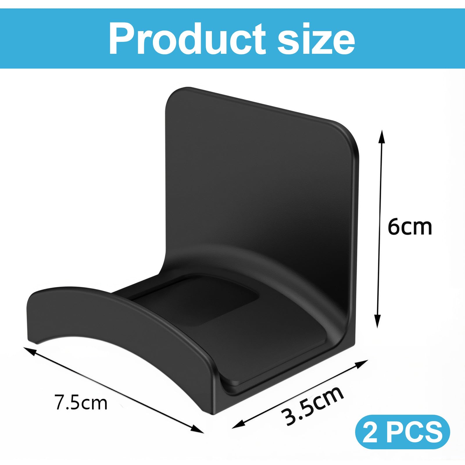 2 Pezzi Supporto Cuffie, Porta Cuffie da Scrivania, Supporto Cuffie Gaming, Universale Gancio Appendi Cuffie Staffa, Supporto da Parete per Cuffie, per Tavolo, Parete, Vetro, Metallo