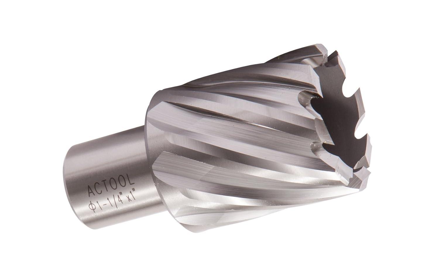 ACTOOL 1-1/8" Diameter × 1" Depth of Cut HSS ANNULAR Cutter with 3/4'' Weldon Shank