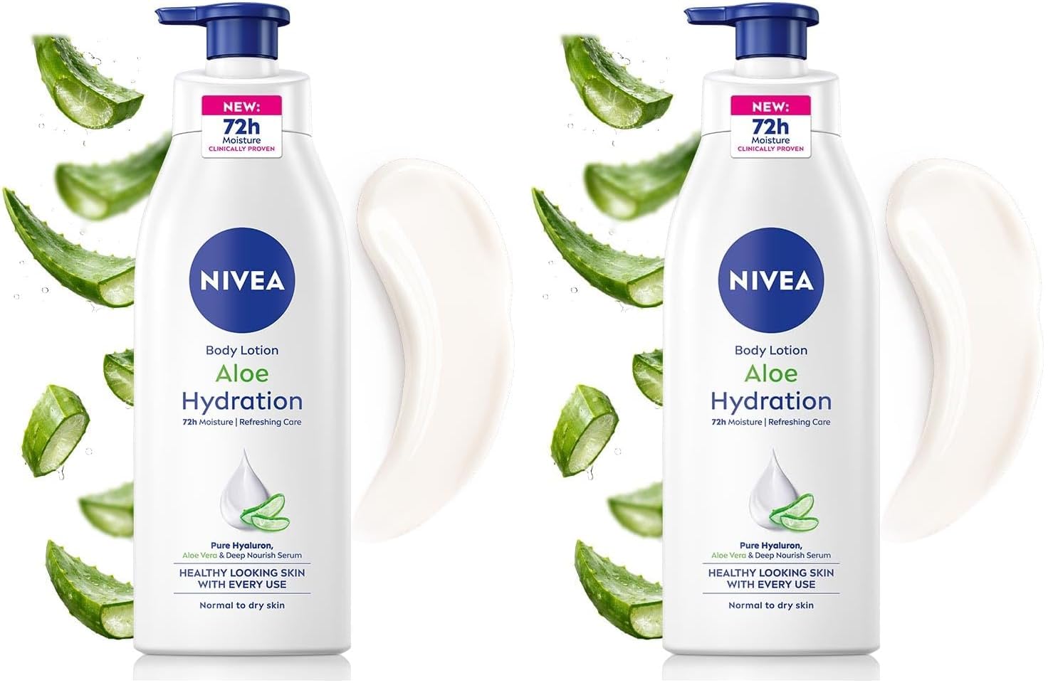 Nivea Aloe Hydration Body Lotion, 400ml (Pack of 2)