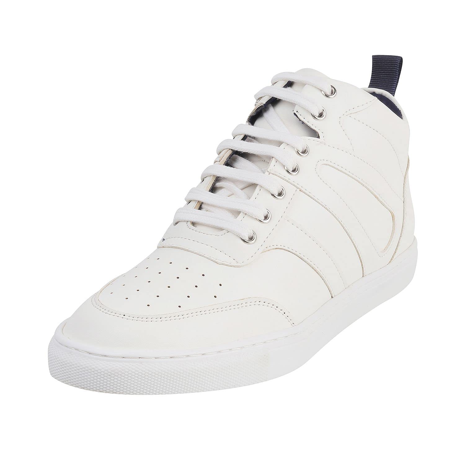 Mochi Mens White Casual Activ High-Top Basketball Inspired Stylish Sneaker Shoes UK/10 EU/44 (71-9054) (B0BM7YV649) Amazon Price History, Amazon Price Tracker