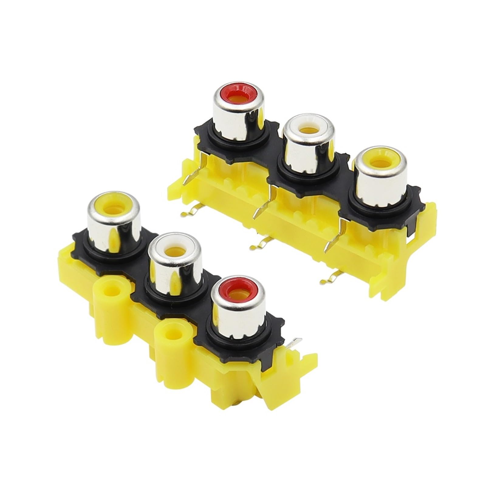 TSIOHKBS 5PCS AV3-8.4-14A Ear-Free Core Socket 6-Pin Seat Three-Hole Audio Jack PCB Welding Type Holder