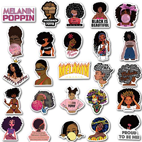 image for NineGirl Music Star Melanin Poppin Stickers Pack 50 Pcs Singer Sticker