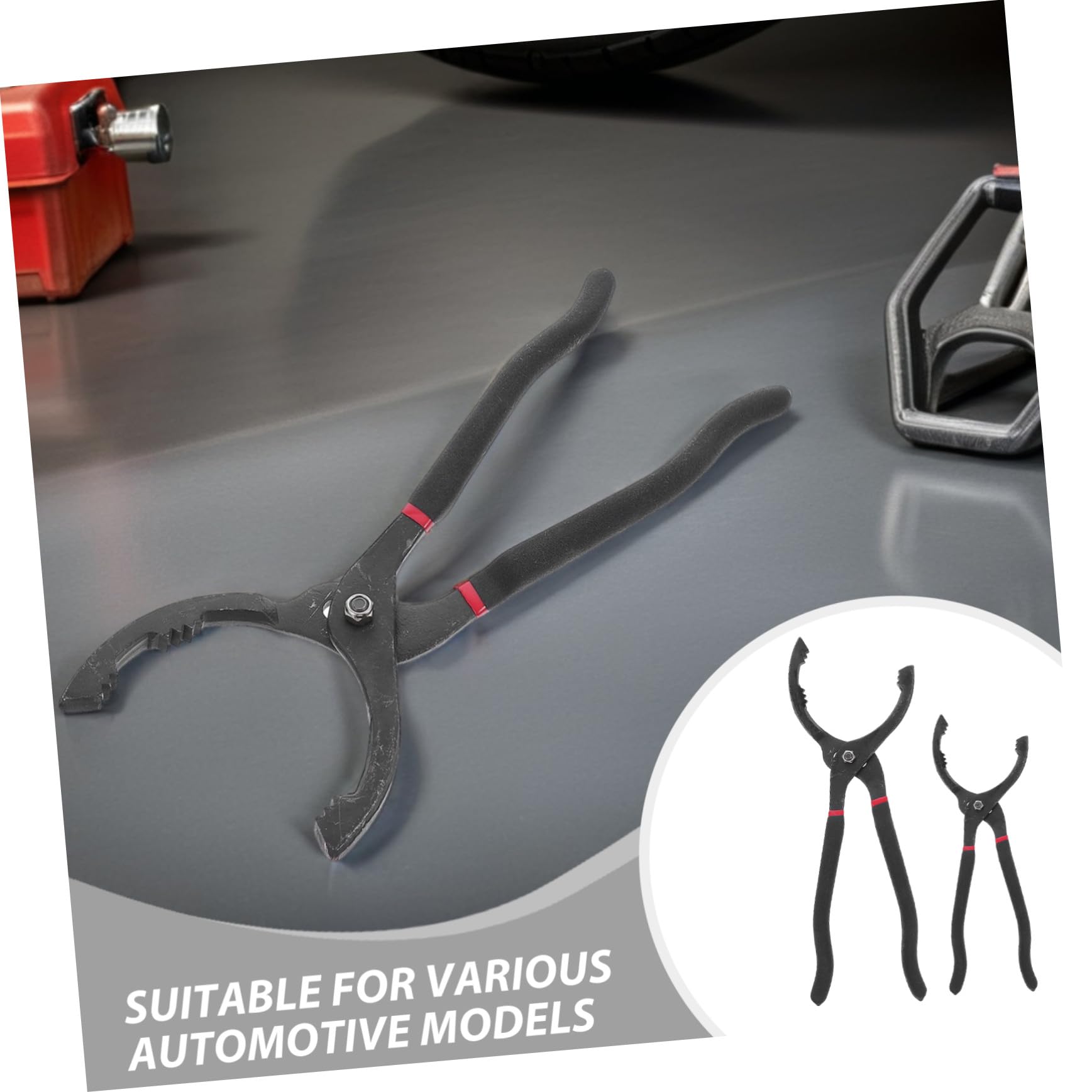 STOBAZA 2pièces Pince à Réglable Clé à Filtre pour Automobile Outil de Démontage Robuste pour Réparation et Entretien