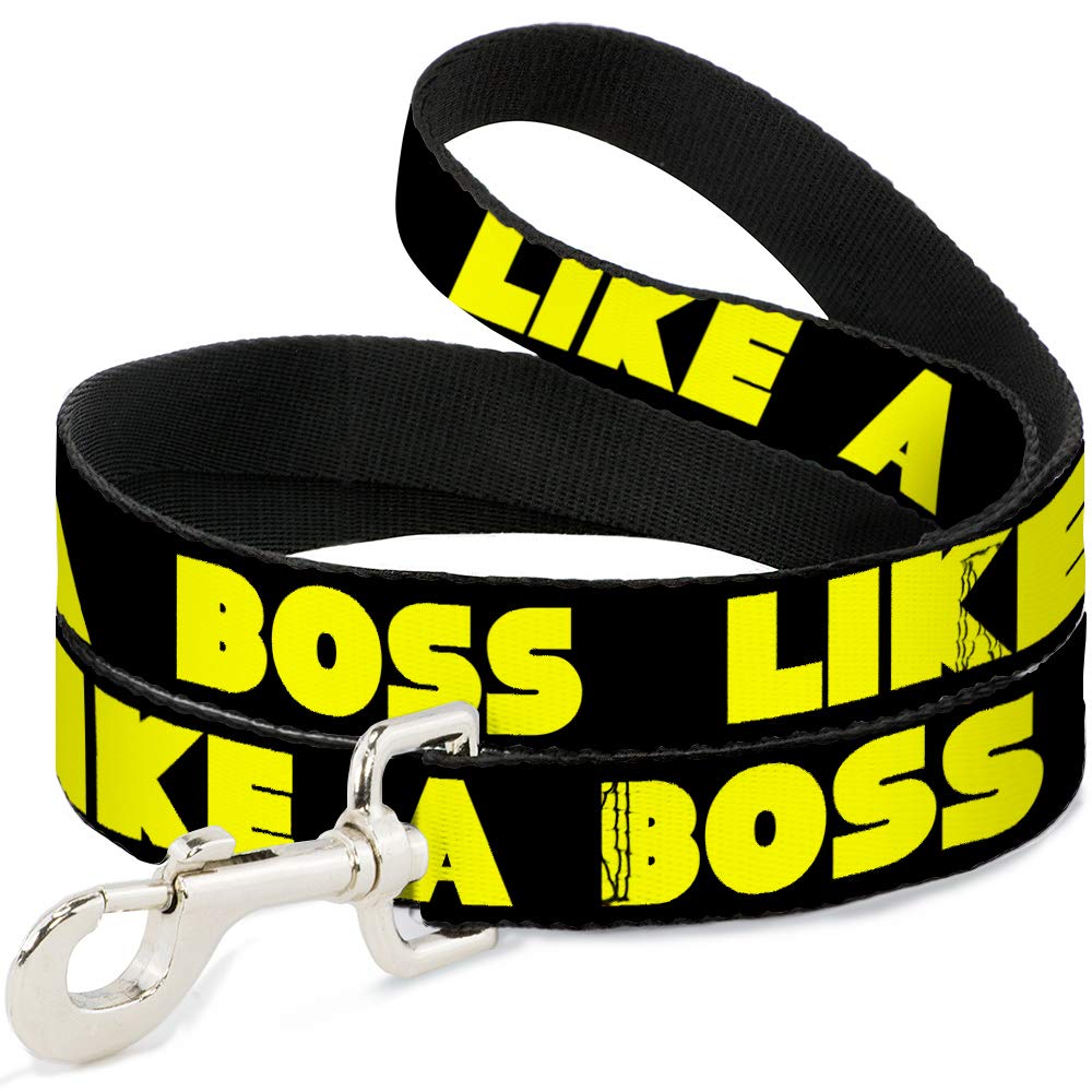 Laisse Buckle Down DL-W31258 Comme un Boss noir jaune pour chien