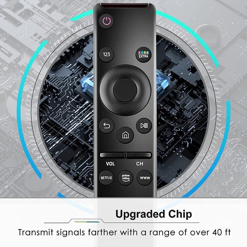 Image of Ehop Universal Remote Control Compatible for All Samsung TV LED QLED UHD SUHD HDR LCD Frame Curved HDTV 4K 8K 3D Smart TVs, with Buttons for Netflix, Prime Video