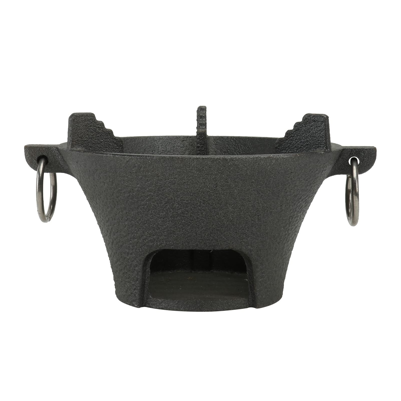 Yardwe Cast Iron Charcoal Grill Mini Tabletop Charcoal Barbecue Grill Portable Camping Grill Stove Smoker Grill for Home Picnic Balcony Barbeque, Camping, Outdoors (16CM)