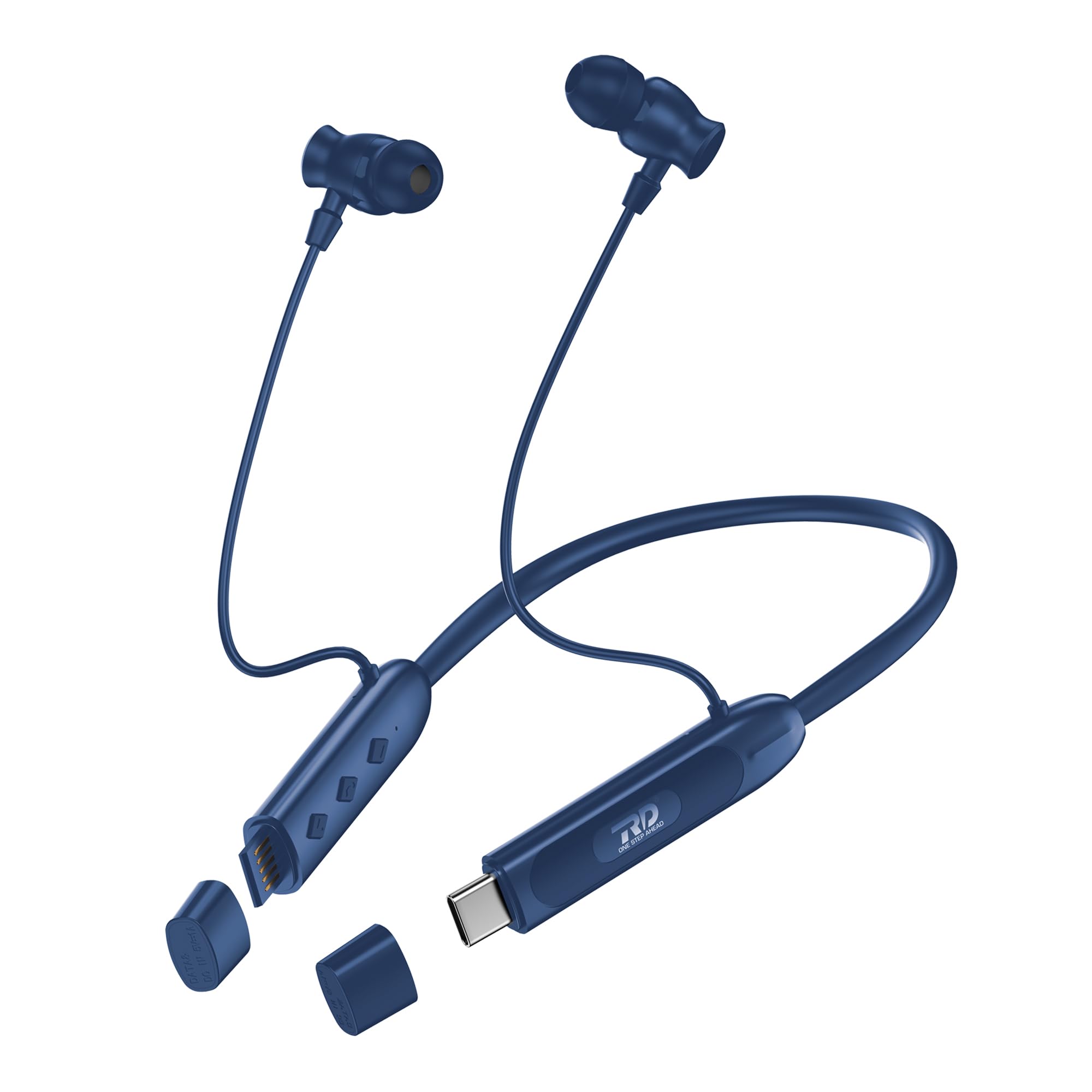 RD M-195 VOLTAR Wireless Neckband Bluetooth in Ear Earphones with 90 Hours Playtime, 13mm Drivers, IPX4, Charge Through Adapter Support & Type-C, Environmental Noise Cancellation- Blue (B0DGQRPK7T) Amazon Price History, Amazon Price Tracker