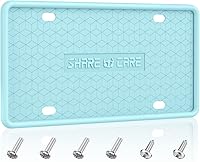 Vista 17 de Paquete de 2 marcos de silicona para matrícula, cubierta delantera y trasera, soporte para placa de matrícula a prueba de óxido, a prueba