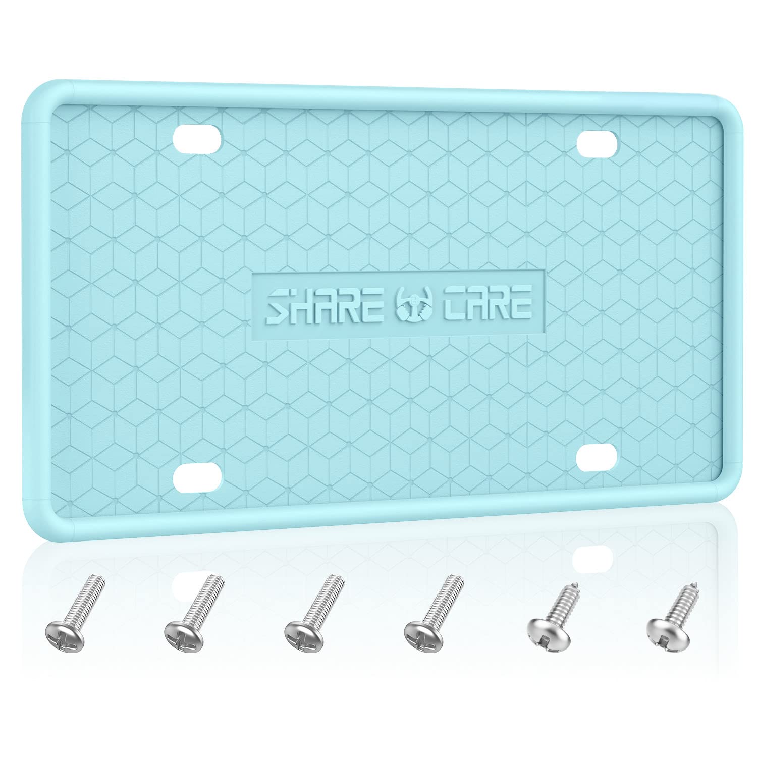 Funda de matrícula americana en silicona azul para coche 1 pack 8