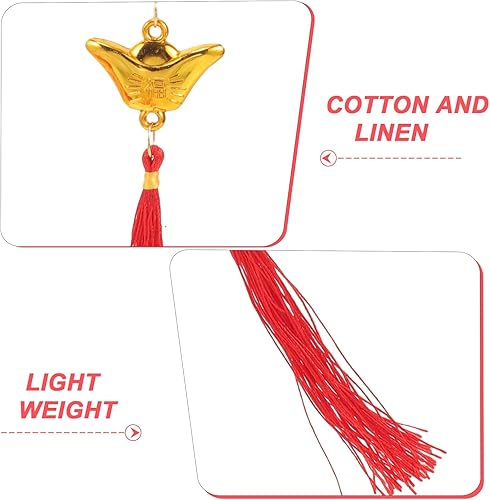 Miniatura 7 de 10 unids chino año nuevo dragón borla colgantes bonsái ventana decoraciones suerte nudo chino adornos riqueza éxito bueno