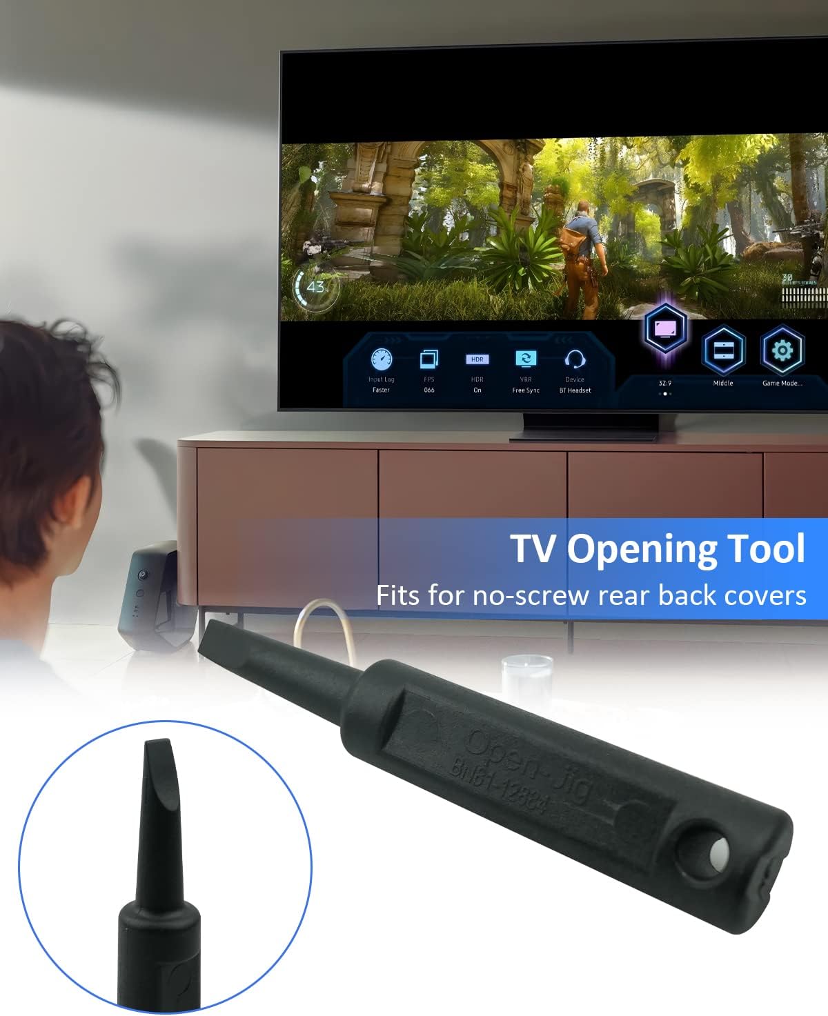 TV Opening Jig Tool Fit for Samsung TV No-Screw Rear Back Covers Repair Professional Accessories N81-12884A Black