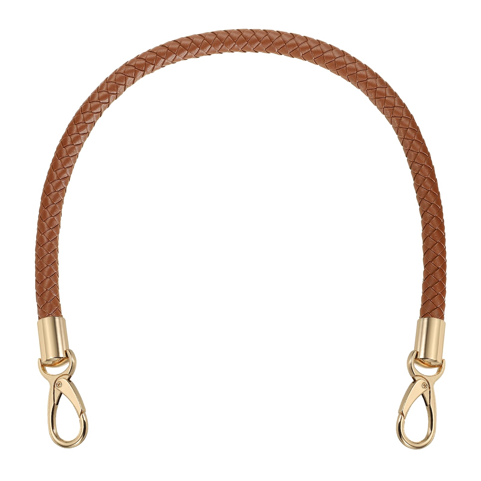 sourcing map Braided Purse Strap, 21.6 Inch PU Leather Purse Strap Handle Replacement for Handbag Tote Underarm Bag Making (Light Brown)
