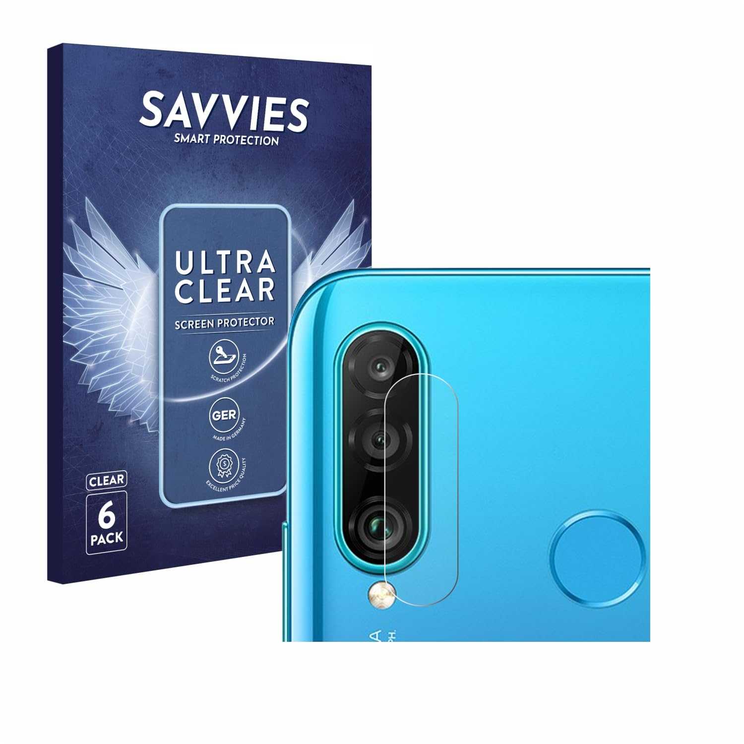 Savvies Pellicole Protettive Per Huawei P20 Lite 2018 (18 Pezzi) - Trasparenti, Anti Graffio, Facili Da Applicare - 4