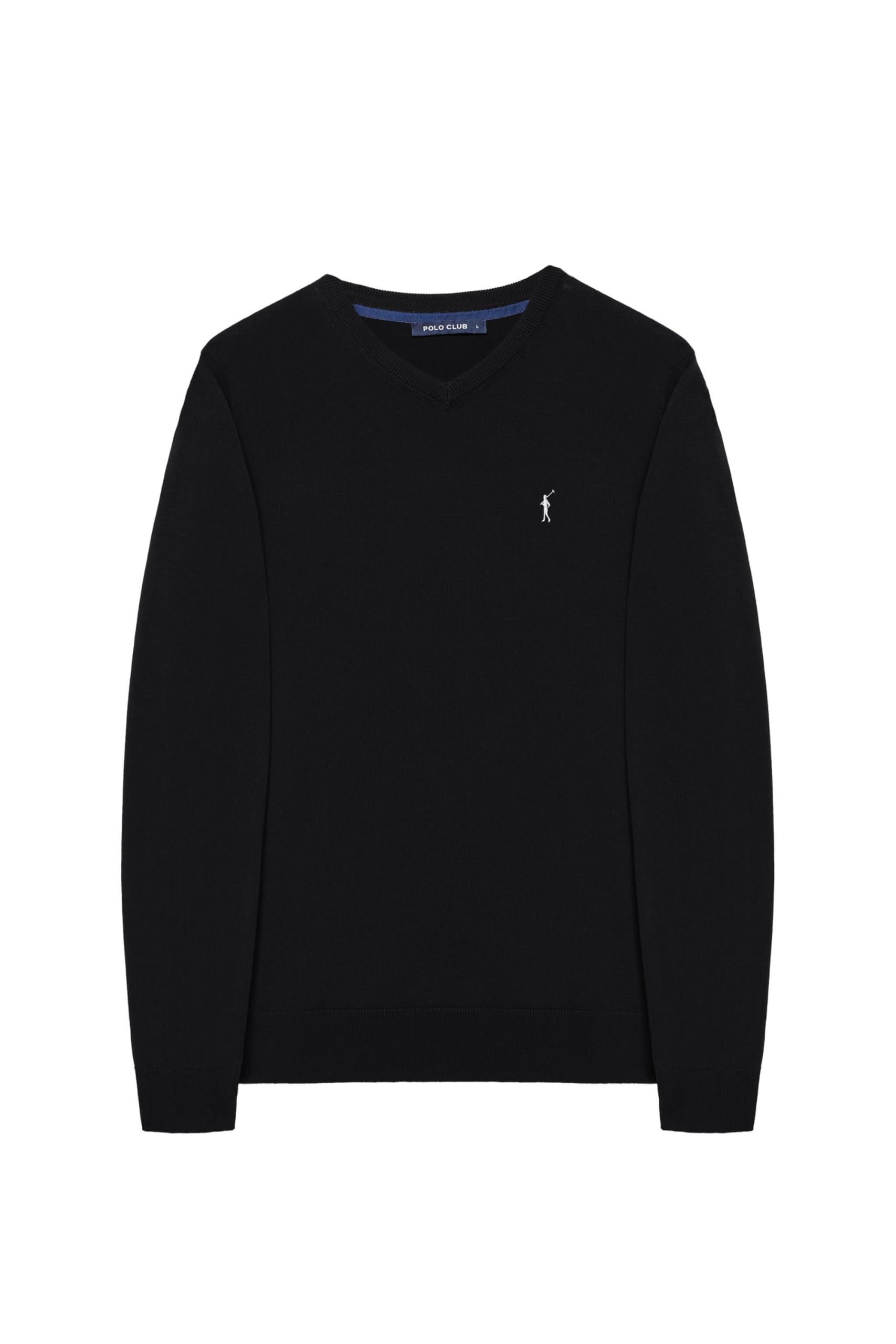 Polo Club Maglione Scollo a V Maniche Lunghe Uomo Maglioni Pullover V-Neck 100% Cotone