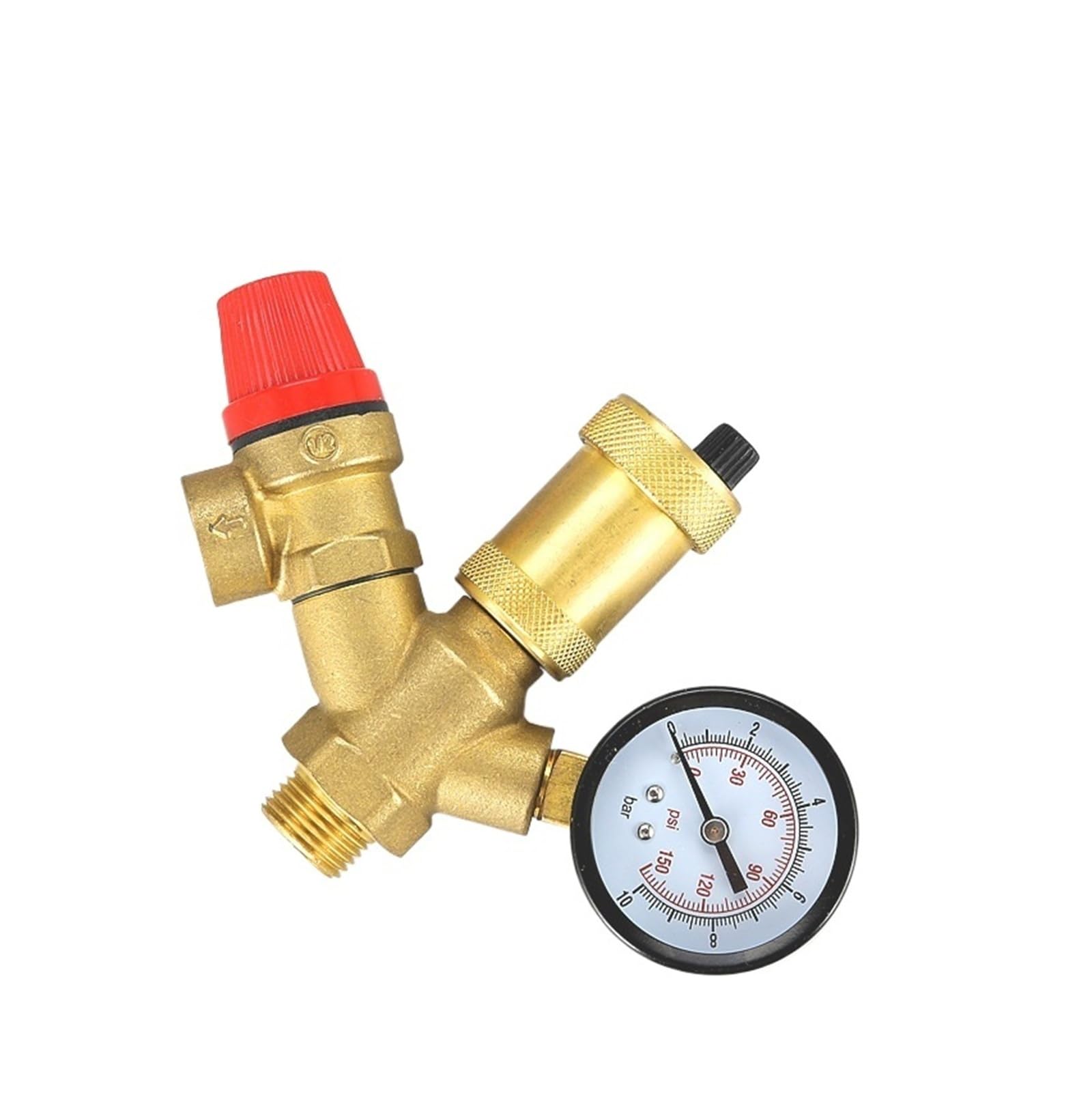 Válvula de alivio de presión de latón, 1 pulgada, ventilación automática de gas, válvula de sistema hidrónico resistente, rosca hembra DN25, diseño duradero para un funcionamiento eficiente