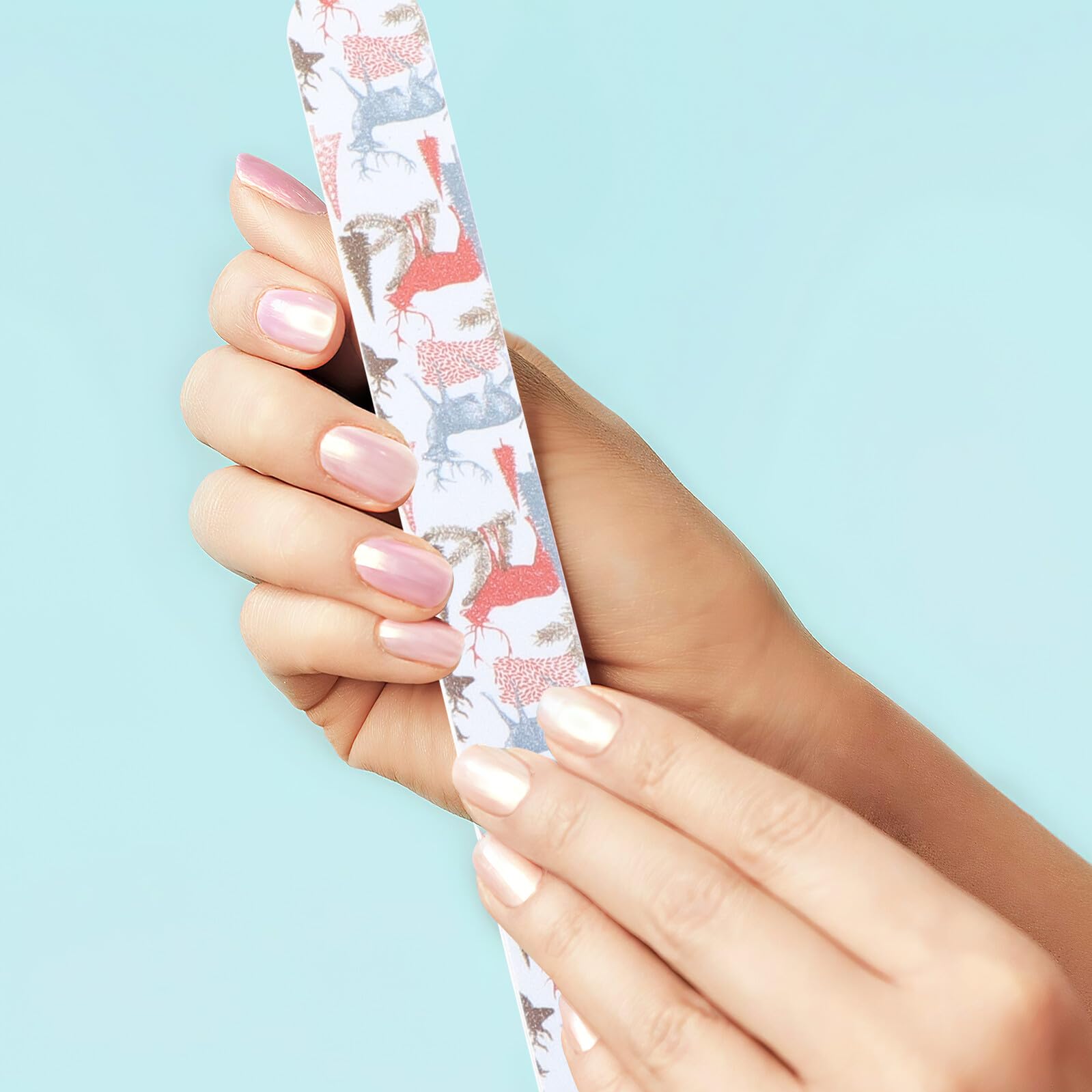 12pezzi Unghie Lucidanti Manicure e Pedicure per Donne e Ragazze Estremità Arrotondata Sicure da Usare per Cura delle Unghie Stili multipli
