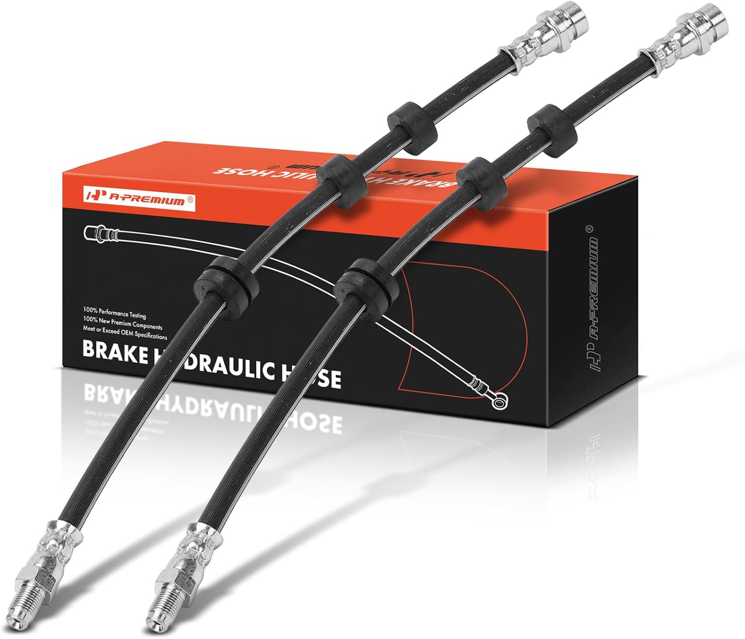 A-Premium Front Driver & Passenger Side Brake Hydraulic Hose Compatible with Ford Models - Focus 2000 2001 2002 2003 2004 - Replace# YS4Z2078AA(Pack of 2)