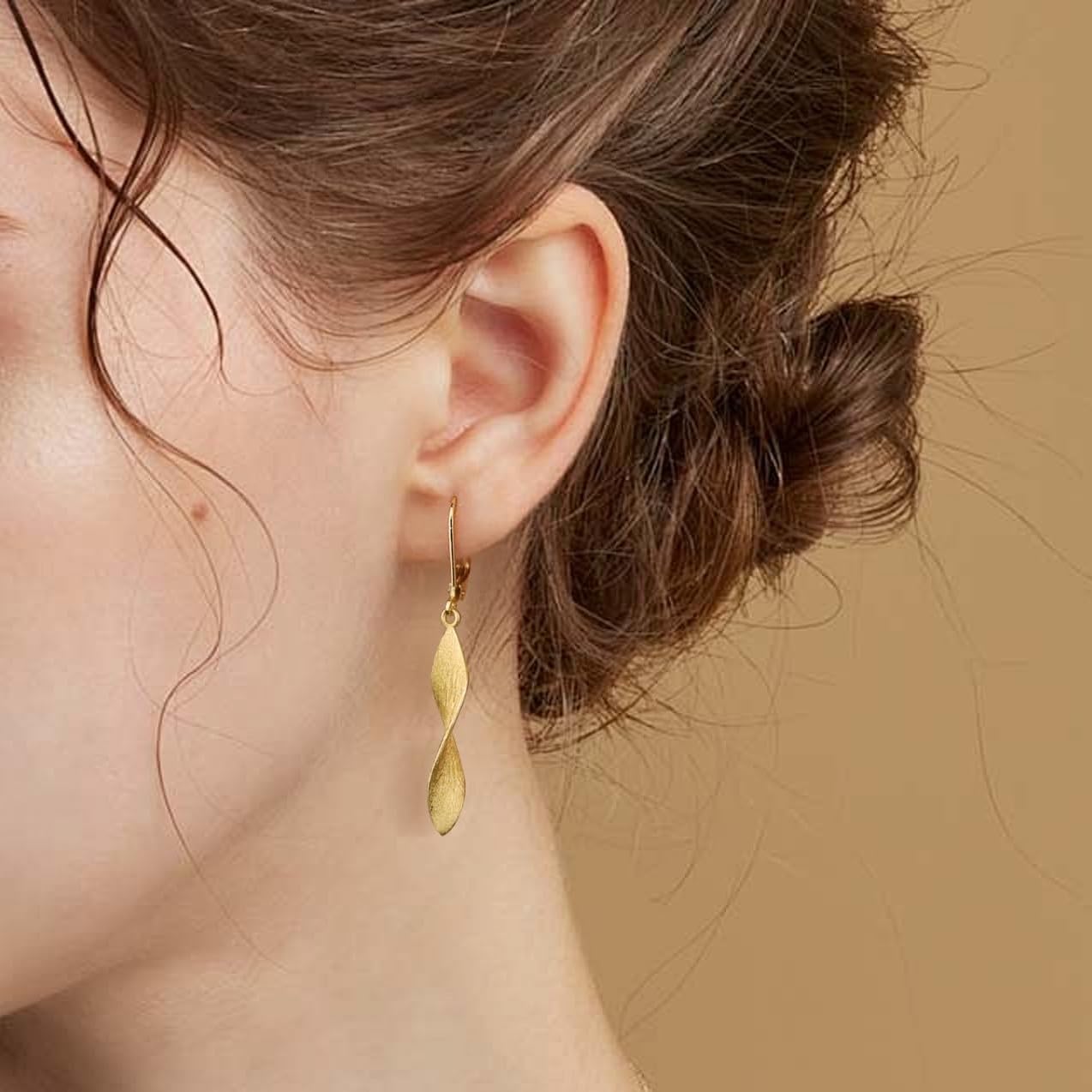 925 Sterling Silver Spiral Leverback Earrings Hypoallergenic Dangle Earrings for Women - Image 5