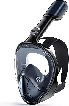 Greatever Full Face Snorkel Mask, Snorkeling Gear for Adults with Latest Dry Top Breathing System and Detachable Camera Mount, Foldable Snorkel Mask Adult, Snorkels Anti-FogNavy Blue