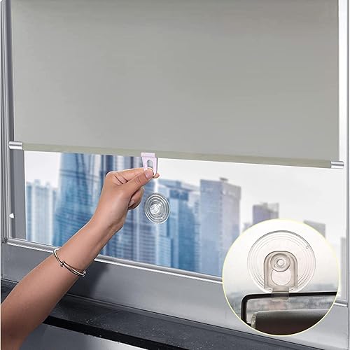 Miniatura 2 de Persianas enrollables para balcón con ventosas, cortinas portátiles retráctiles, persianas enrollables opacas aisladas, persianas temporales para