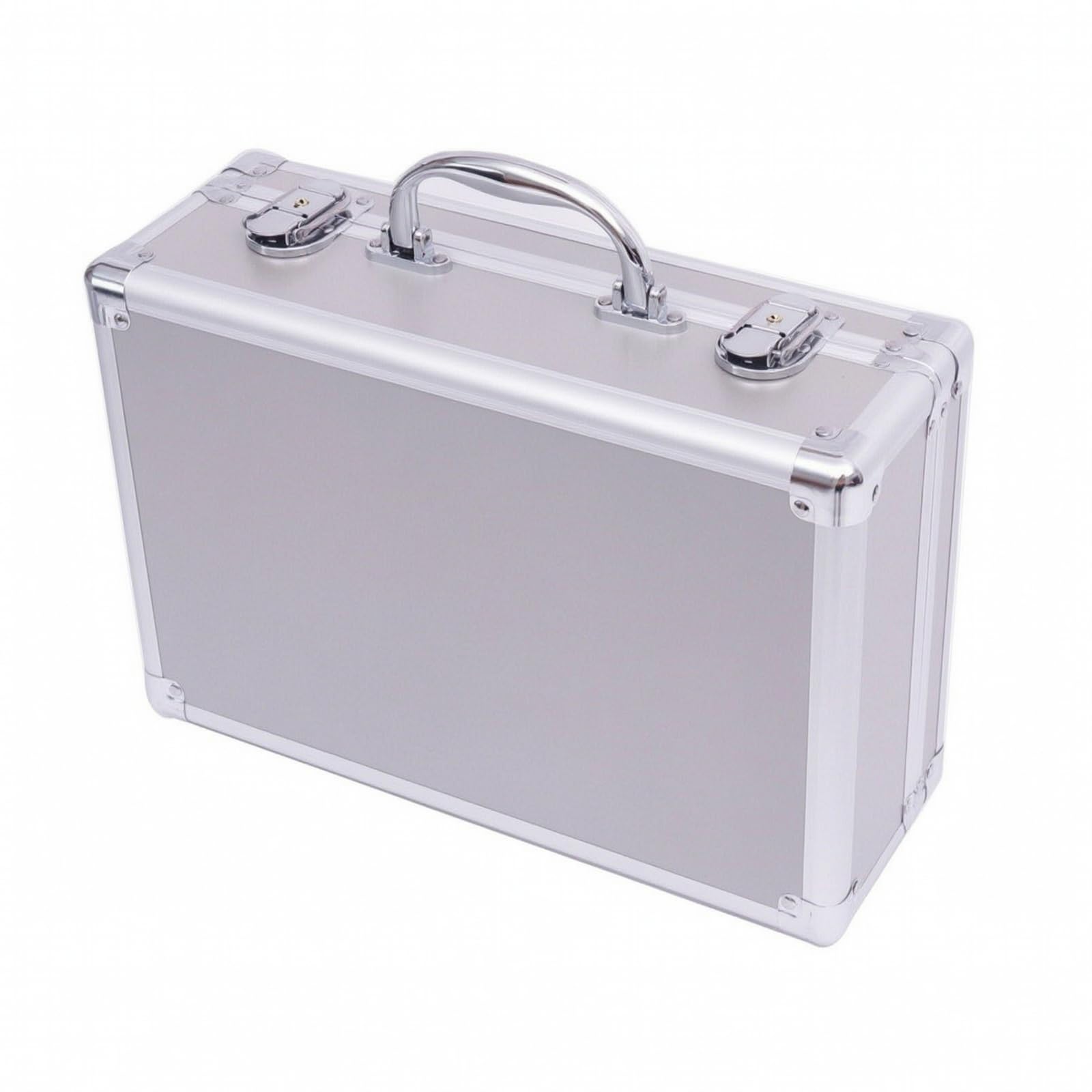 predolo Valigetta in Alluminio Rinforzata, Argento, Argento, 33x22x12cm