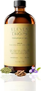 Santal Aroma Fragrance Oil – Essential Oil Blend for Diffusers, Home, Office, Cars, Mixing, Long Lasting Scent, Pet Friendly, Amber Glass Bottle, IFRA Compliant (16 Fl.Oz)