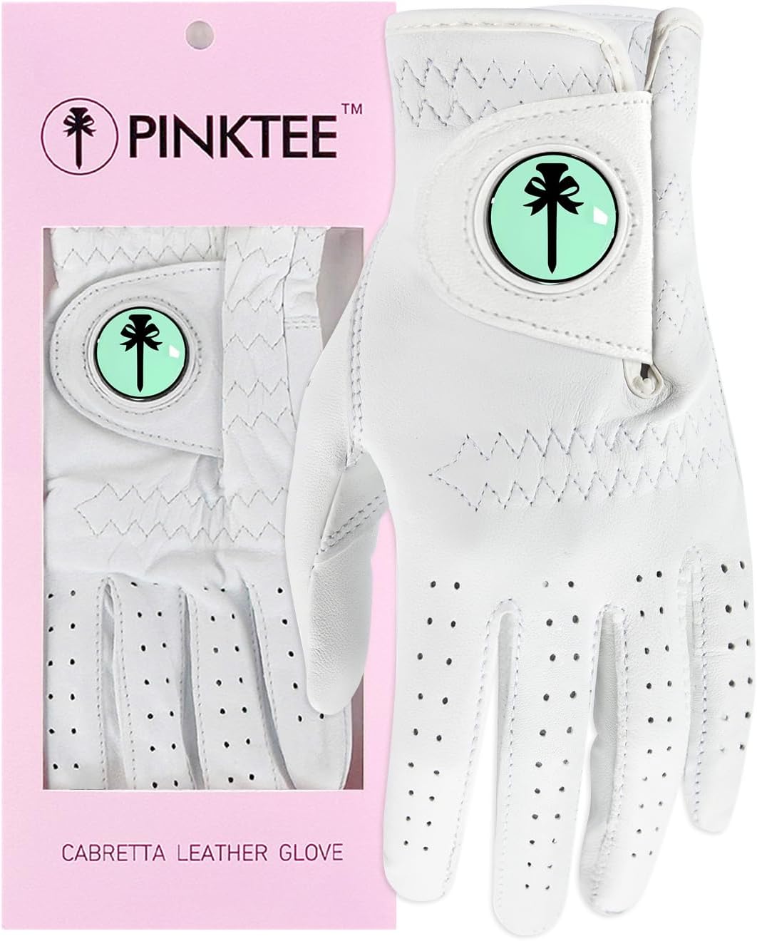 Pinktee Soft Womens Golf Glove - Breathable Leather Golf Training Gloves, Double Wall 12oz Skinny Can Cooler