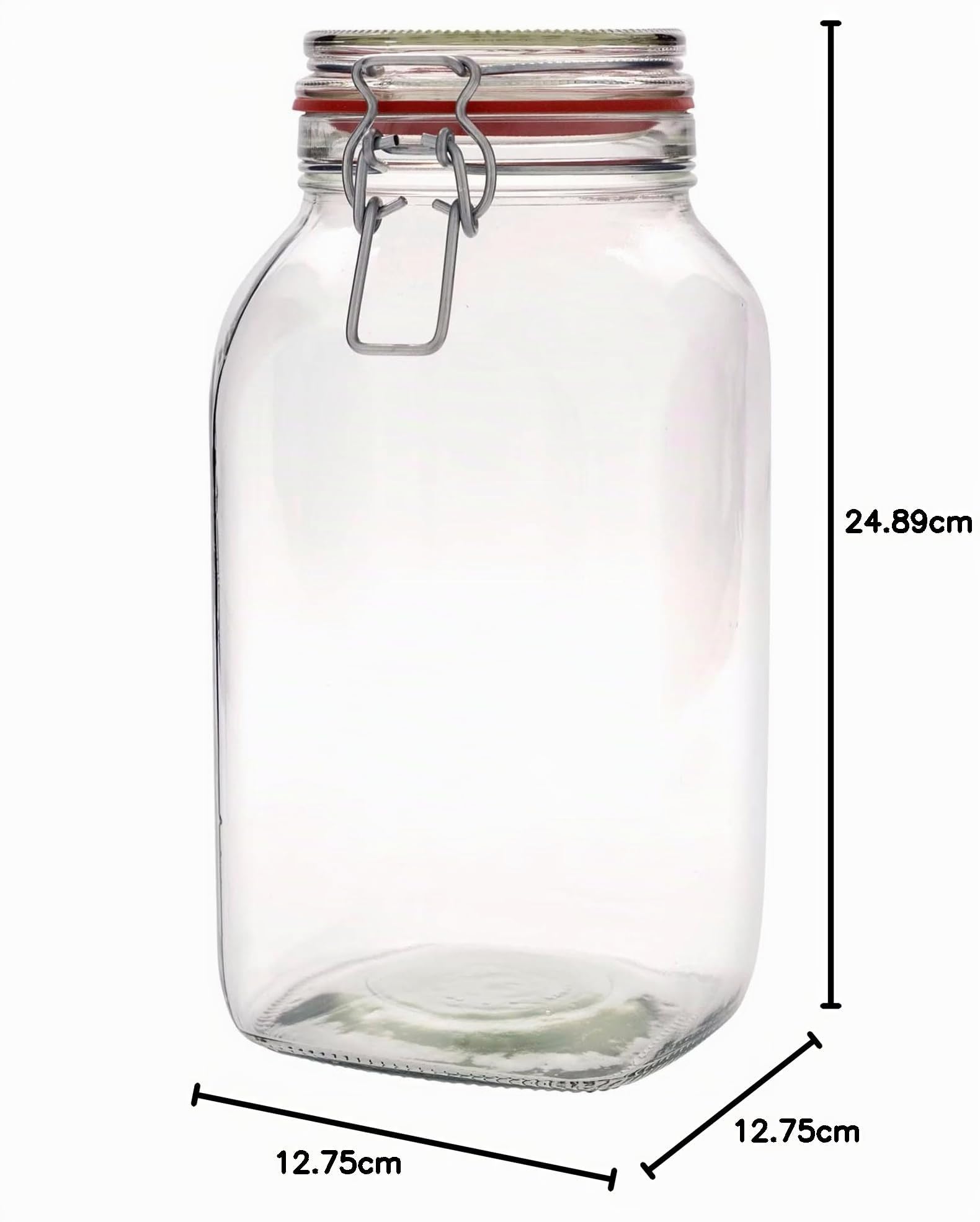 9x Drahtbügelgläser 2590ml | luftdichte Vorratsgläser, Einmachgläser | Ideal Aufbewahrung von Lebensmitteln in der Küche | Mehl, Zucker, Kaffee, Nudeln, Reis, Müsli | Made in Germany