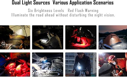 Miniatura 5 de IMALENT BL70 EDC - Linterna LED de 6000 lúmenes con haz rojo y luz blanca, luz de bolsillo portátil de doble fuente de luz, alimentada por batería