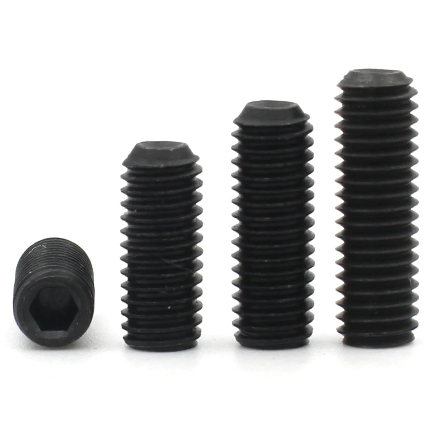 M2 M3 M4 M5 M6 M8 M10 Grade 12.9 Carbon Steel Hexagon Hex Socket Headless Cup Point Concave End Set Grub Screw Bolt(16mm (10pcs))