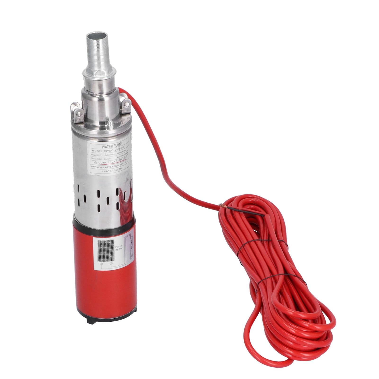 DC12V/10A Pompa Ad Acqua Solare Pompa per Pozzi Profondi Pompa Sommergibile a Vite Ad Alto Sollevamento per Barca da Pesca Irrigazione Agricola