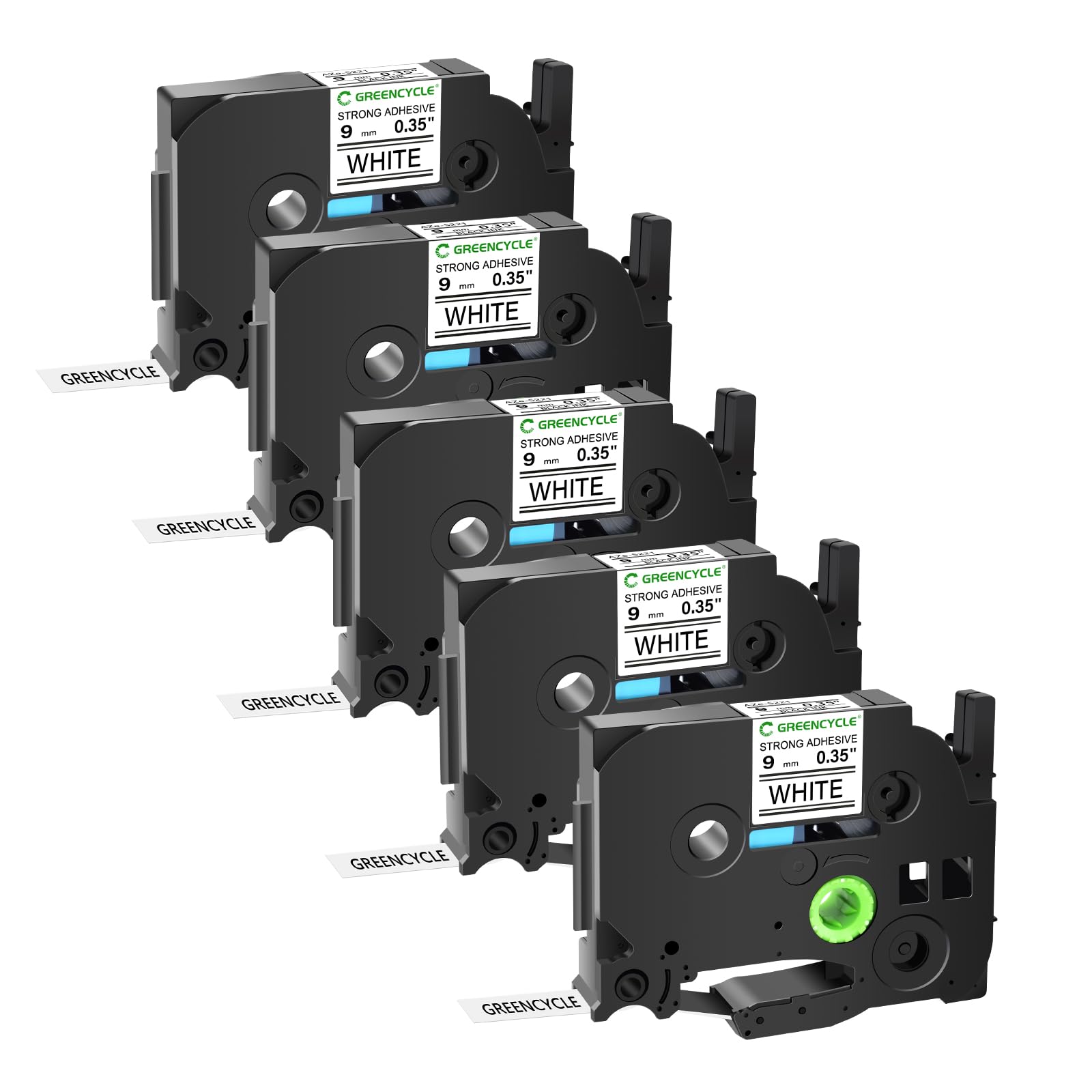 5 Pack TZe-S221 Compatible for Brother P-Touch Extra Strength Label Tape