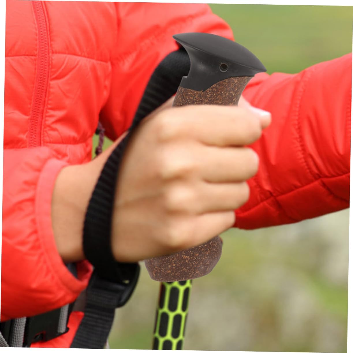 KOMBIUDA 3pcs Cork Trekking Pole Handle Replacement Grip for Hiking and Skiing Comfortable - Design for Fits to Poles