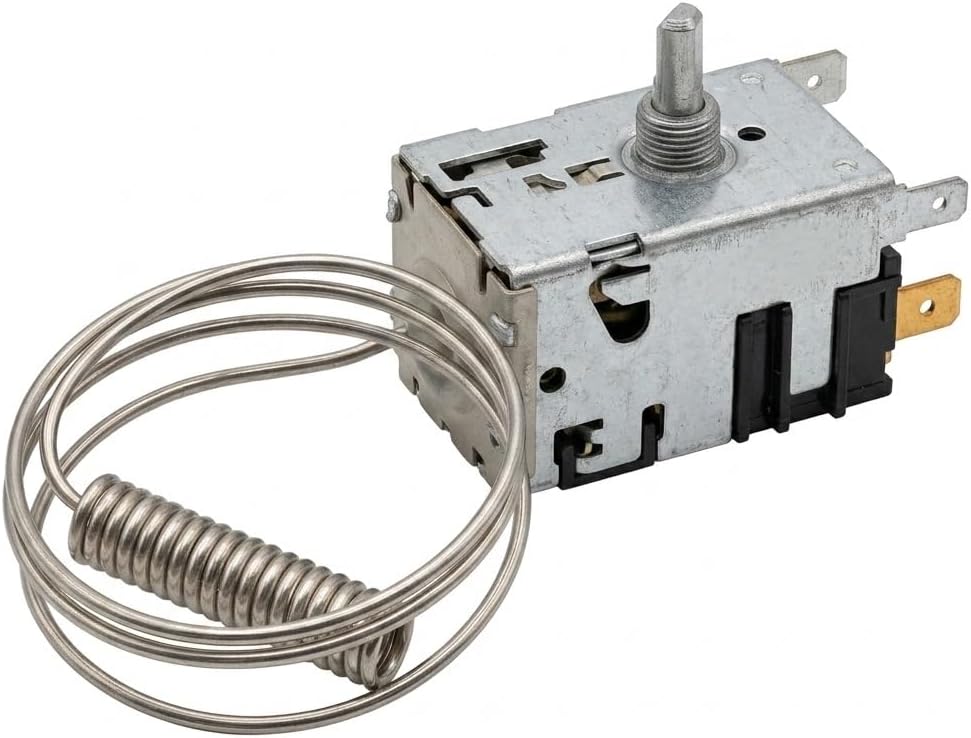 Thermostat Compatible with True 800345 Freezer, Temperature Control Thermostat Replacement for Commercial Models GDM-49 T-49 T-23, Cold Control Actuator with Adjustable Dial