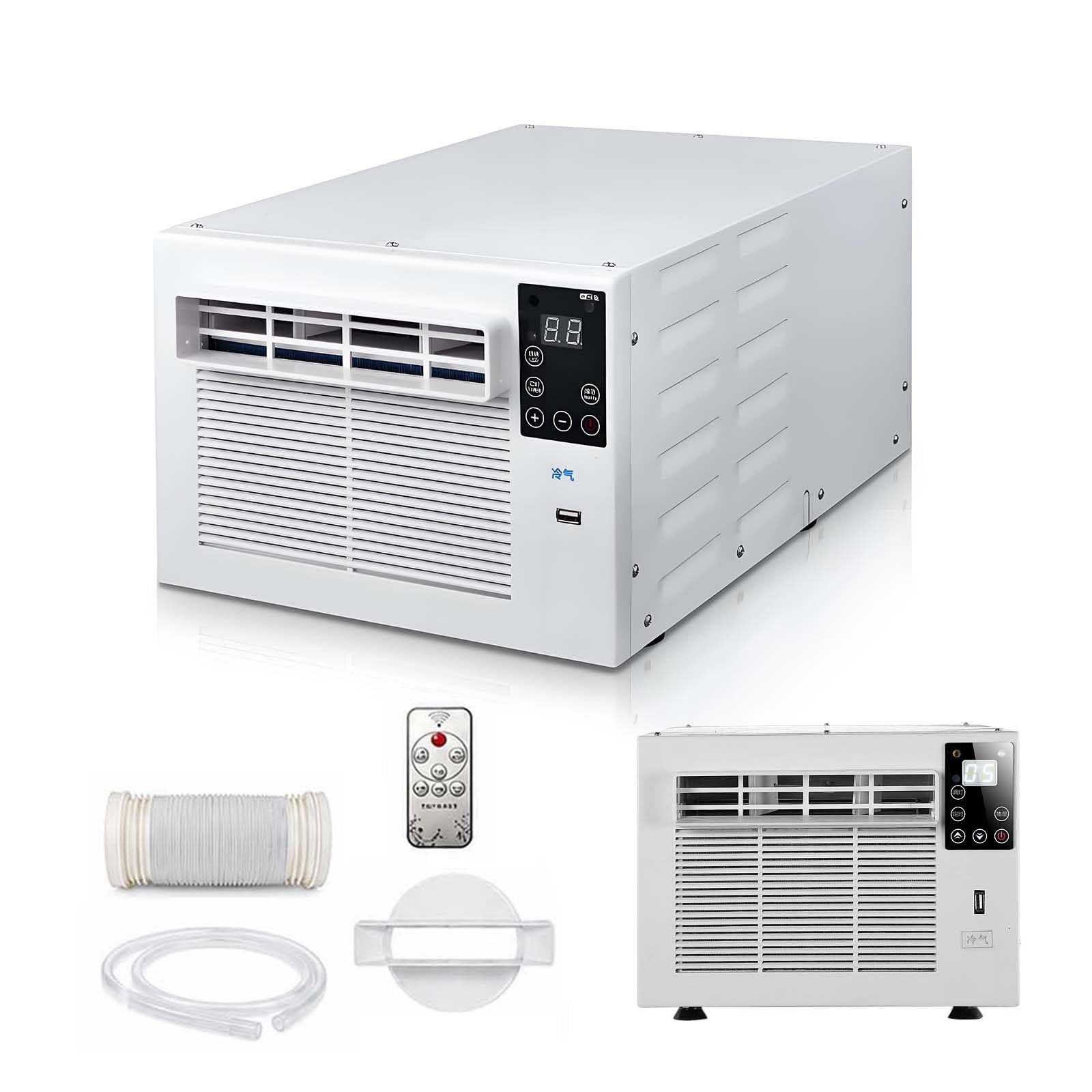 Portable AC Unit 2559 BTU, 280W Cooler Heater for Camping, 1–12h Timer