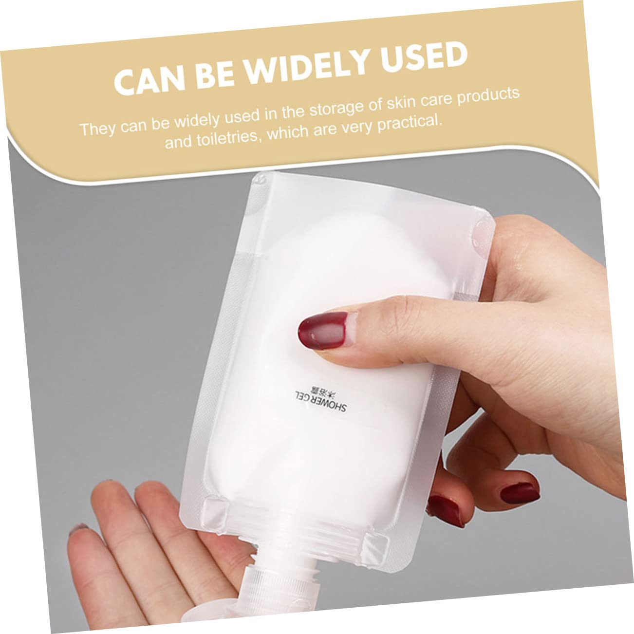 FOMIYES 3sätze Reisegröße Squeeze Bags Emulsion Aufbewahrungstaschen Für Ätherische Öle Wiederverwendbare Und Platzsparende Flaschen Beutel Und Wasserfeste Etiketten