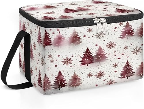 Miniatura 2 de Bolsa de almuerzo aislada con textura de árbol de Navidad para mujeres, reutilizable, bolsa cuadrada de comida para adultos y hombres, lonchera más