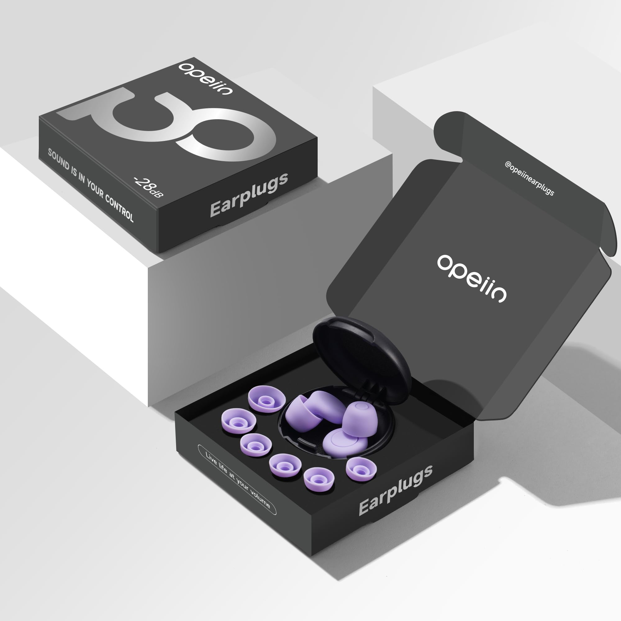Bouchons D'Oreilles OPEIIN 2025 - 28dB Réutilisables Silicone Pour Sommeil Voyage