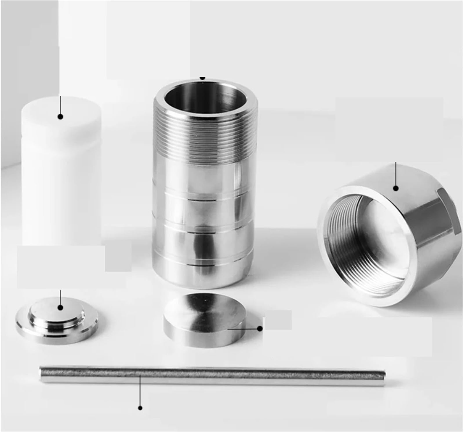 Hydrothermal Synthesis Reactor Stainless Steel high-Temperature and high-Pressure Reactor Digestion Tank 25ML(25ML PTFE Lining)