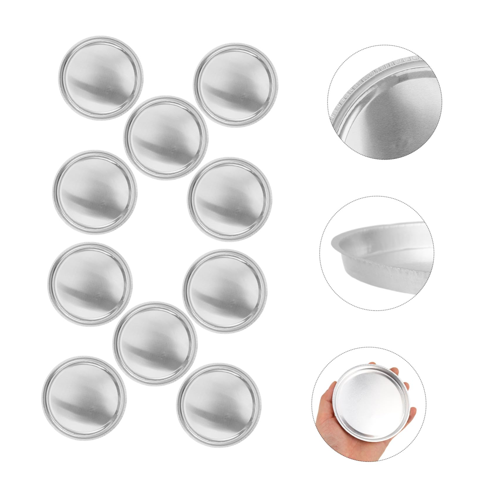 SHINEOFI 10 Pezzi Piatto con Precisione per Laboratorio di Pesata in Alluminio Resistente e Leggero per Pesare Polveri in Scientifico