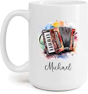 Accordion Mug, Funny Accordion Coffee Mugs 11oz 15oz, Personalized Accordion Gifts For Accordion Player, Accordion Teacher Mug, Musical Gift Ideas, Instrument Mug, Custom Accordion Cup With Name