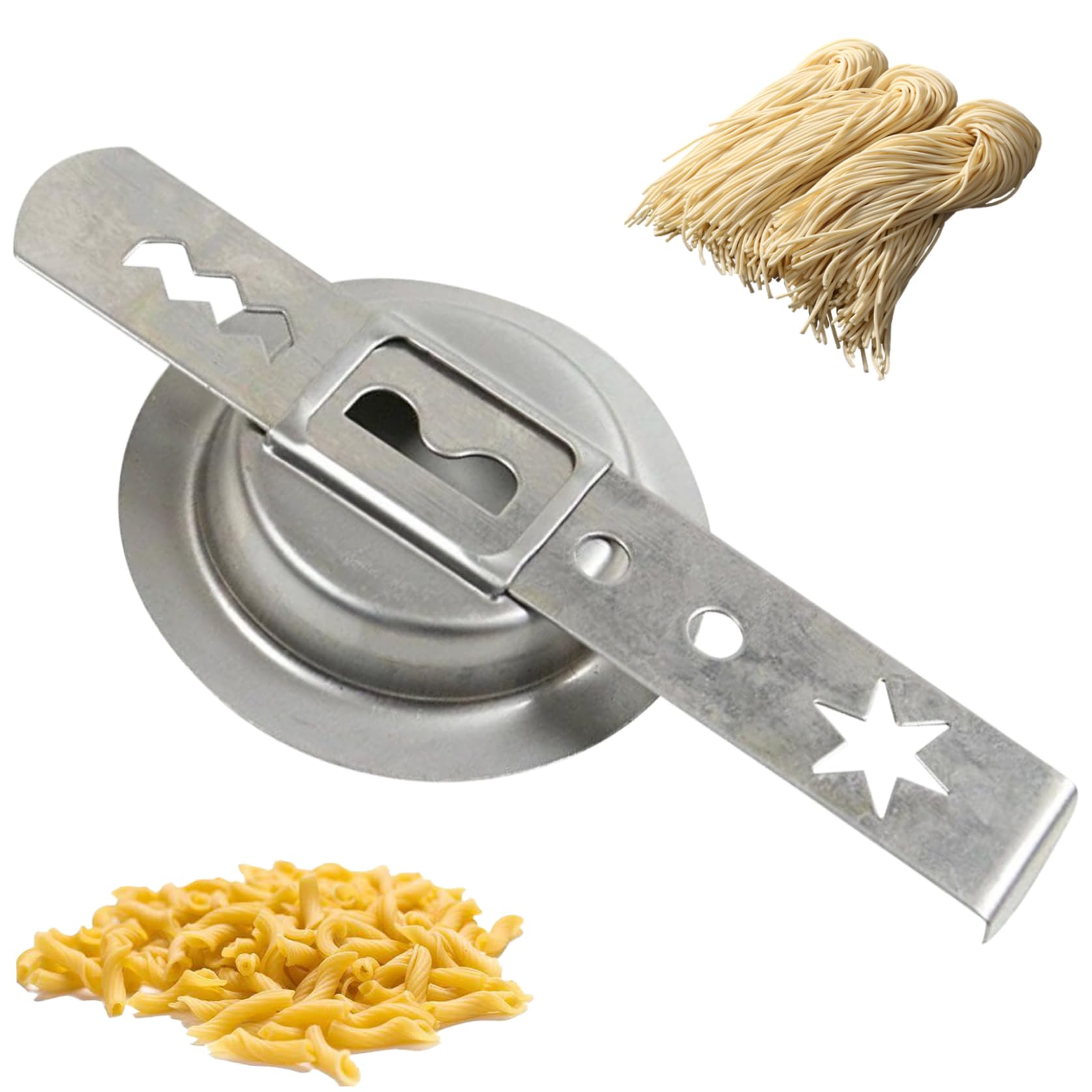 Wedhapy Cookie Maker Metal Cookie Press 4 Shapes Meat Grinder Attachment Dough Pastry Noodle Maker for Home Kitchen Bakery, 8# Cookie Press Cookie Maker Cookie Spritzer Press Meat Grinder Attac