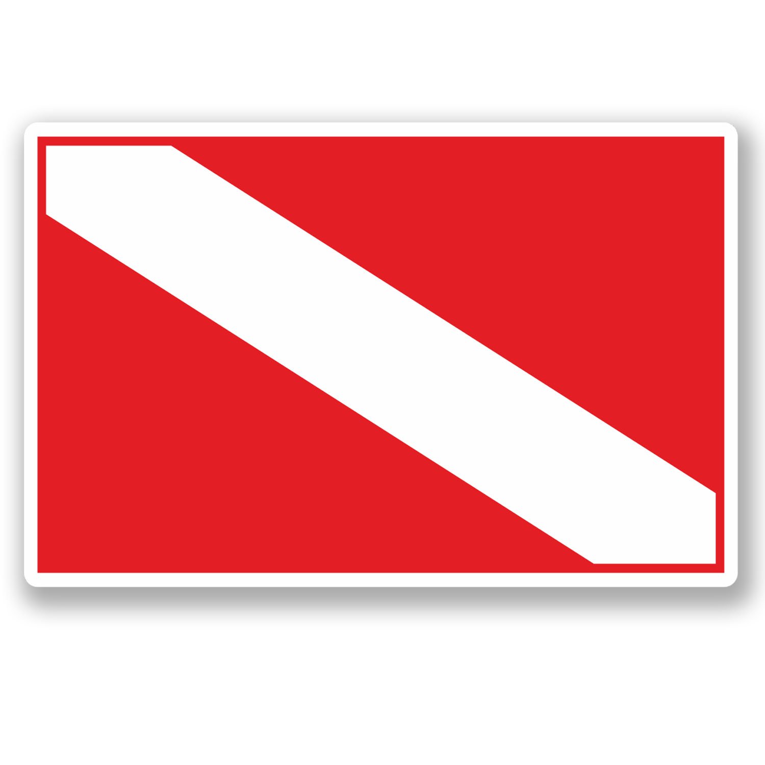 Destinationvinyl Multi 2 X 10Cm Scuba Diving Flag Vinyl Sticker Decal Dive Diver Bike Laptop Sign #5418 (10Cm Wide X 6.5Cm Tall)