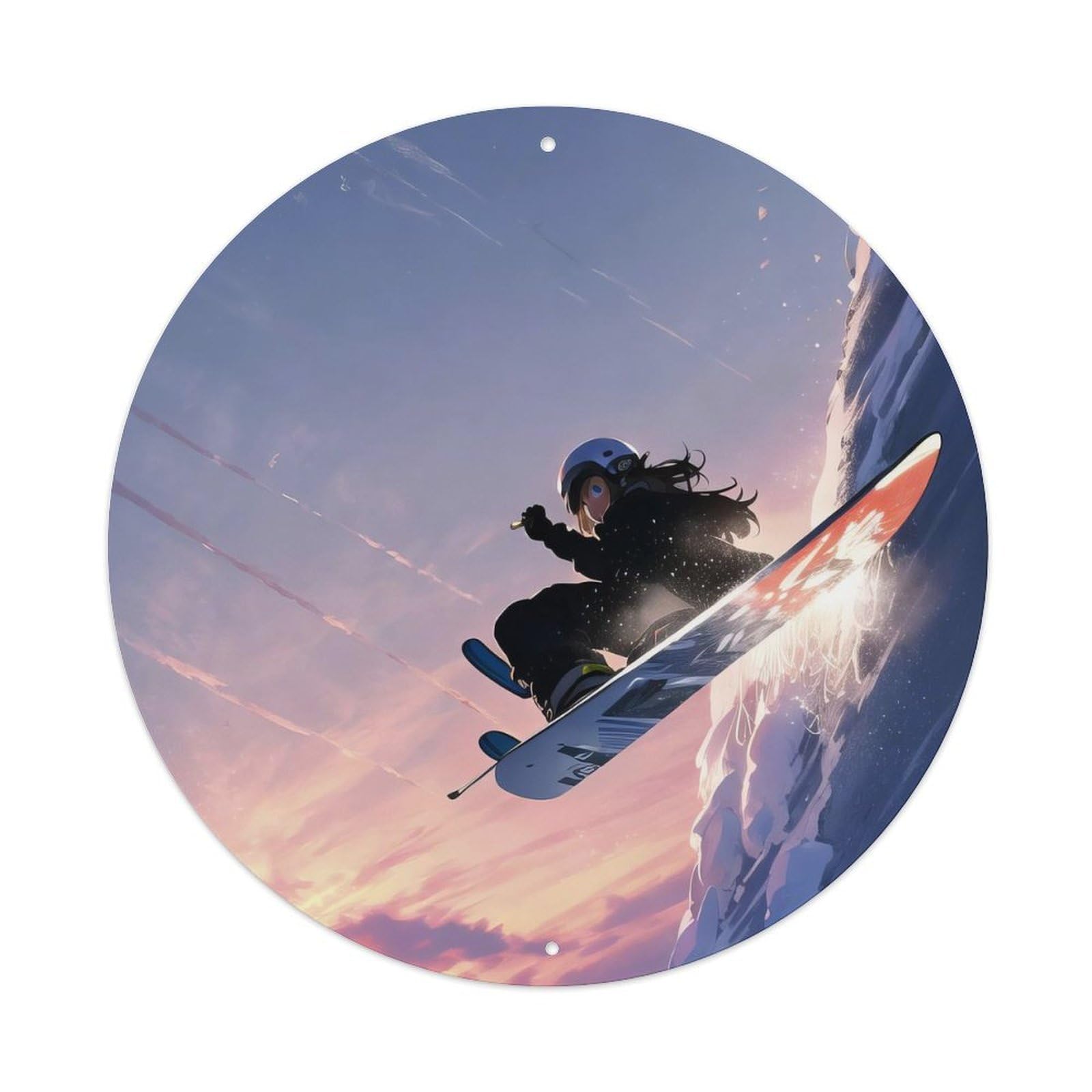 Extreme Sports Snowboard Snowfield Speed Metal Tin Sign